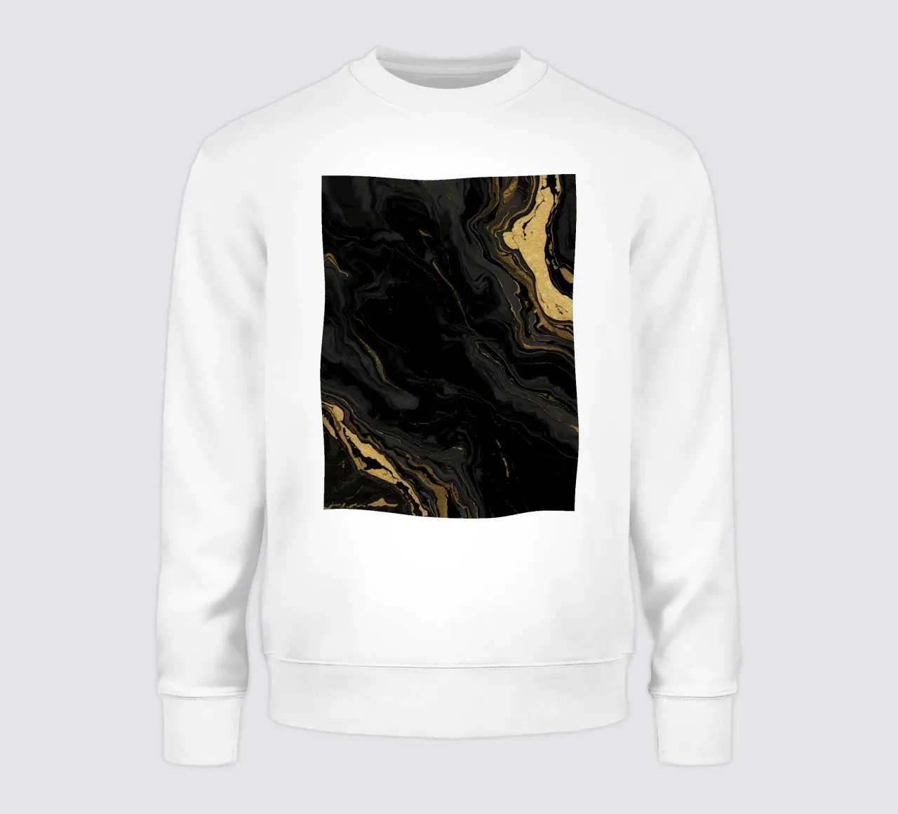 Texture astratta marmorizzata nera, grigia e oro felpa da DesignDoodle