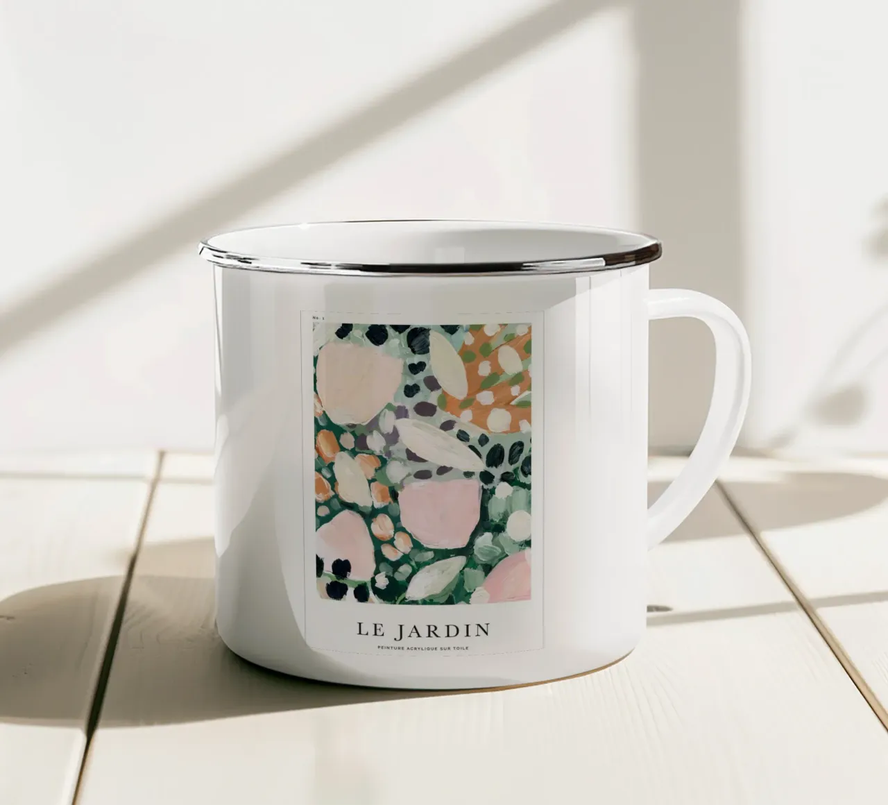 motivi floreali botanici tazza in smalto da Craig Harris