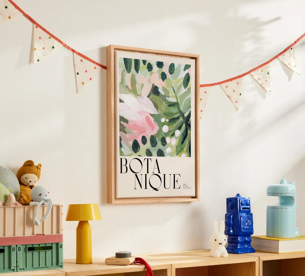 foglie botaniche fiori tela con Cornice a cassetta da Craig Harris