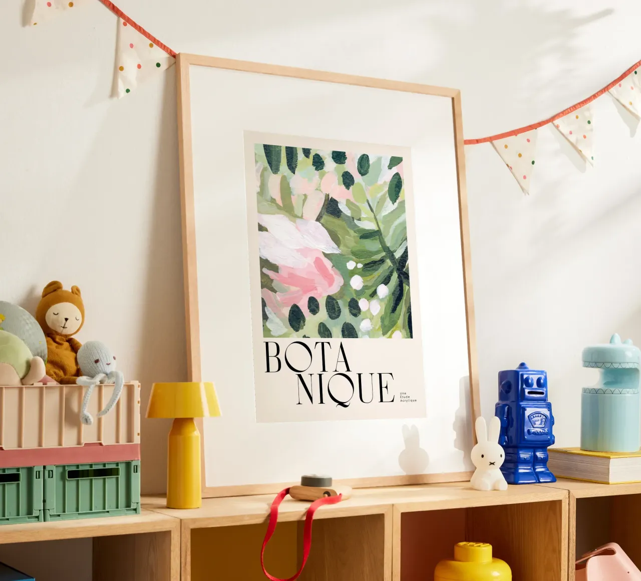 foglie botaniche fiori poster con telaio in plastica da Craig Harris