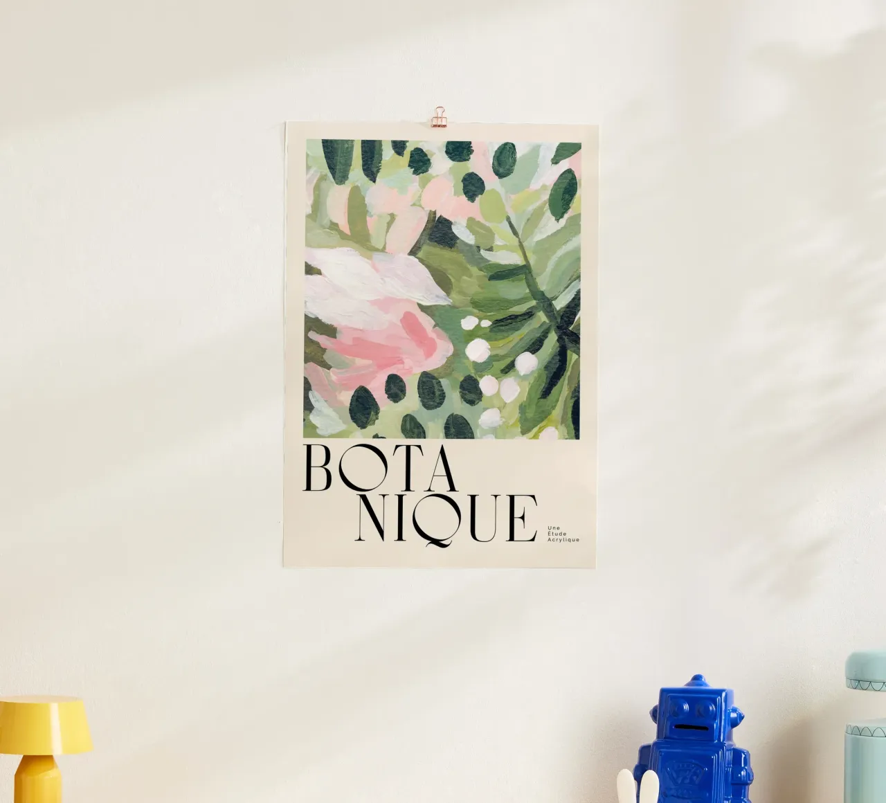 foglie botaniche fiori poster con telaio in plastica da Craig Harris