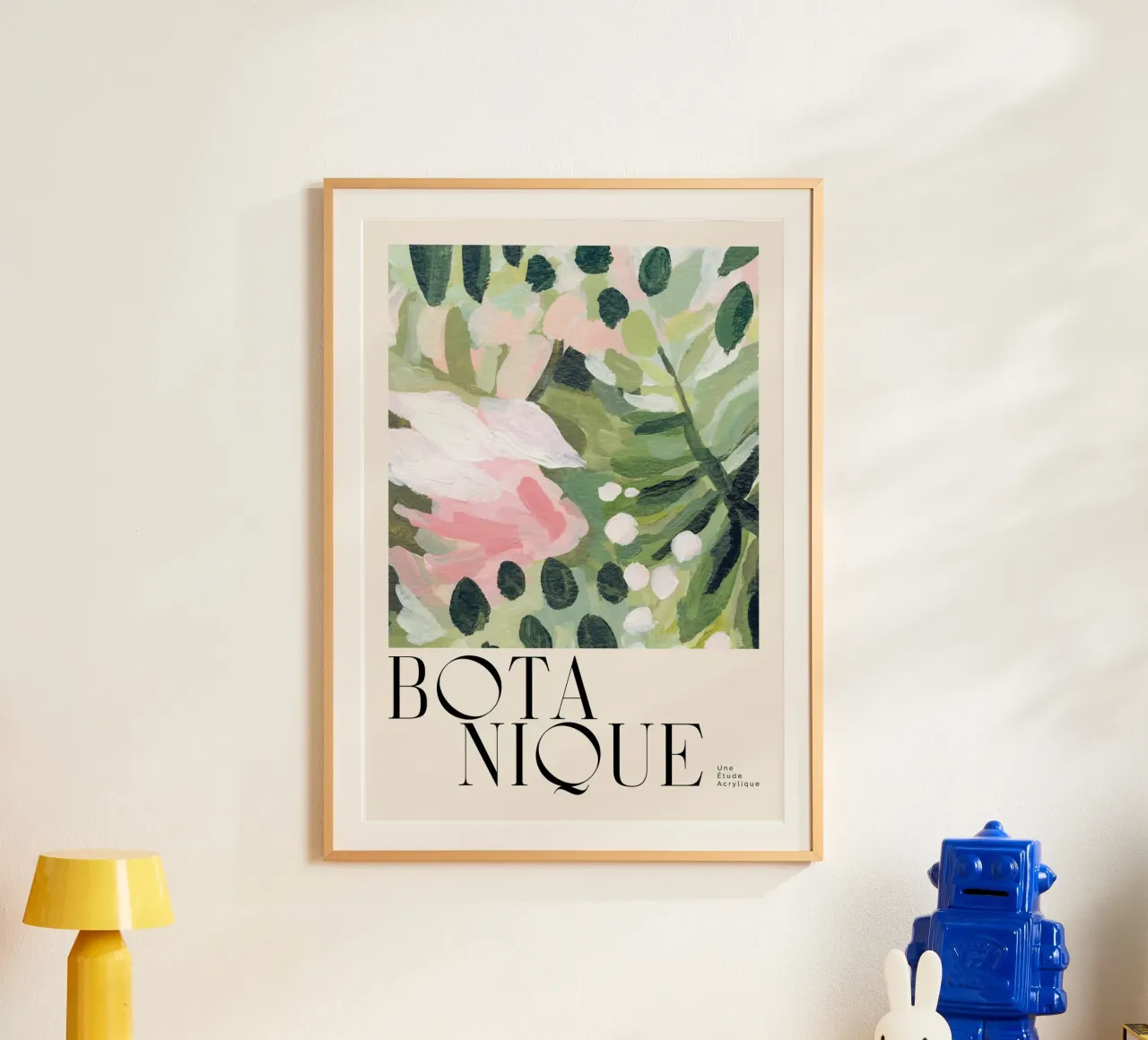 foglie botaniche fiori poster con telaio in plastica da Craig Harris