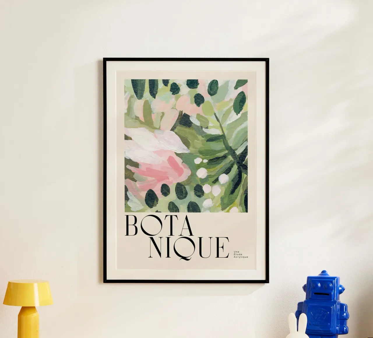 foglie botaniche fiori poster con telaio in plastica da Craig Harris