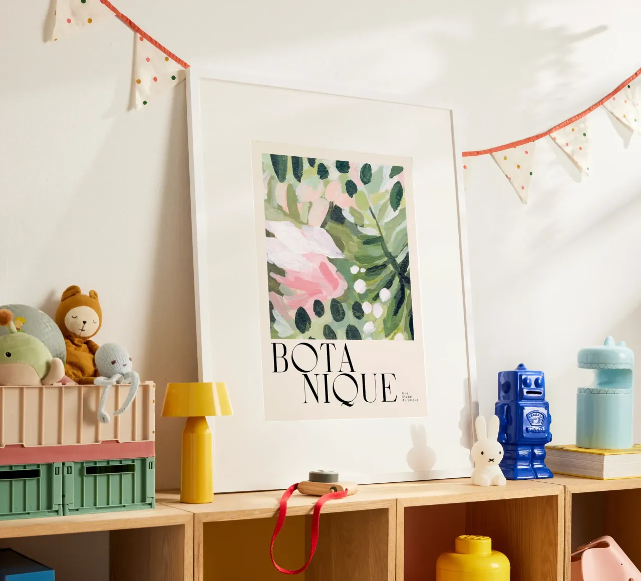 foglie botaniche fiori poster con telaio in plastica da Craig Harris