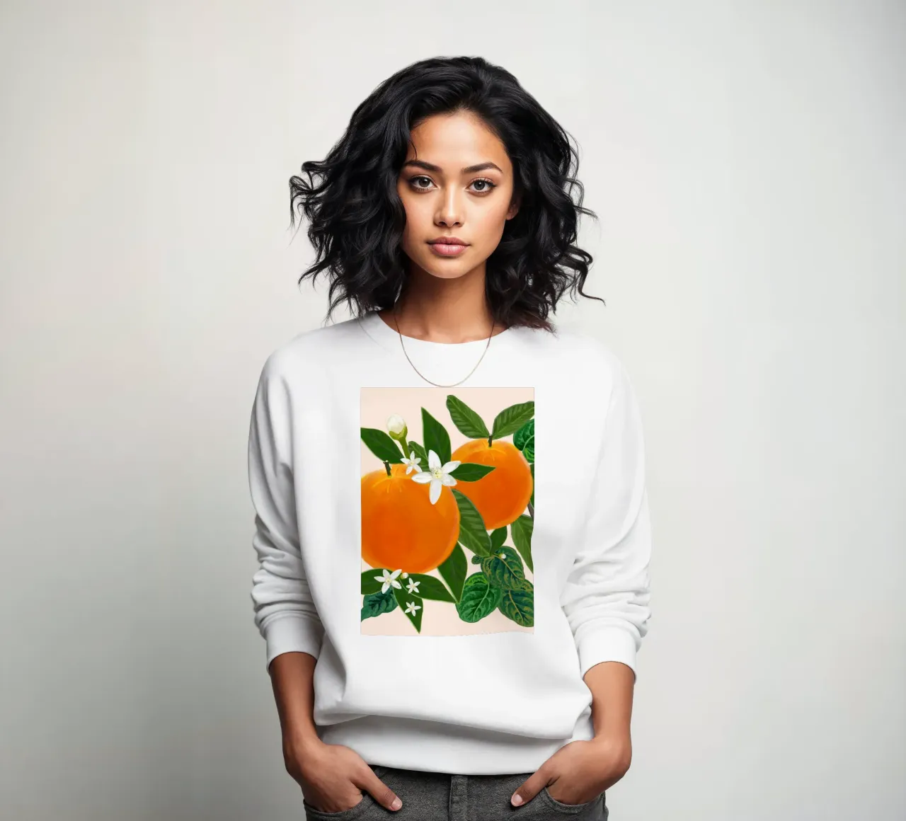 Arancio e fiori felpa da gulsengunel