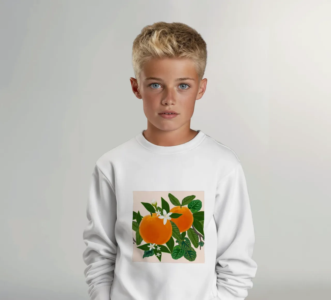 Arancio e fiori felpa bambino da gulsengunel