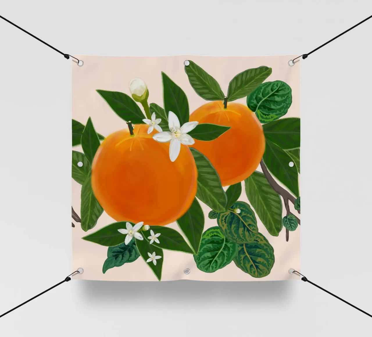 Arancio e fiori telo in pvc da gulsengunel