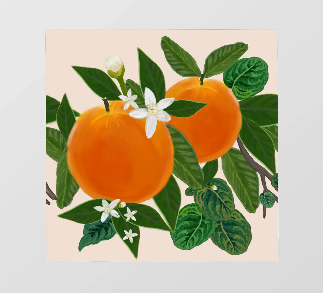 Arancio e fiori telo in pvc da gulsengunel