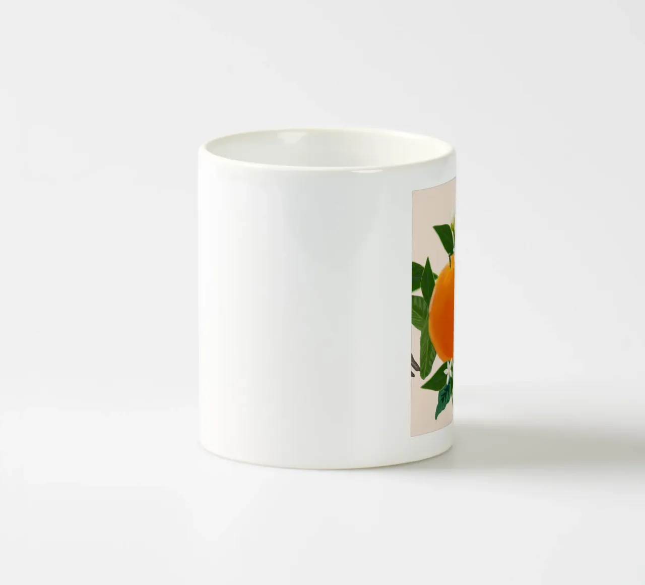 Arancio e fiori tazza in ceramica da gulsengunel