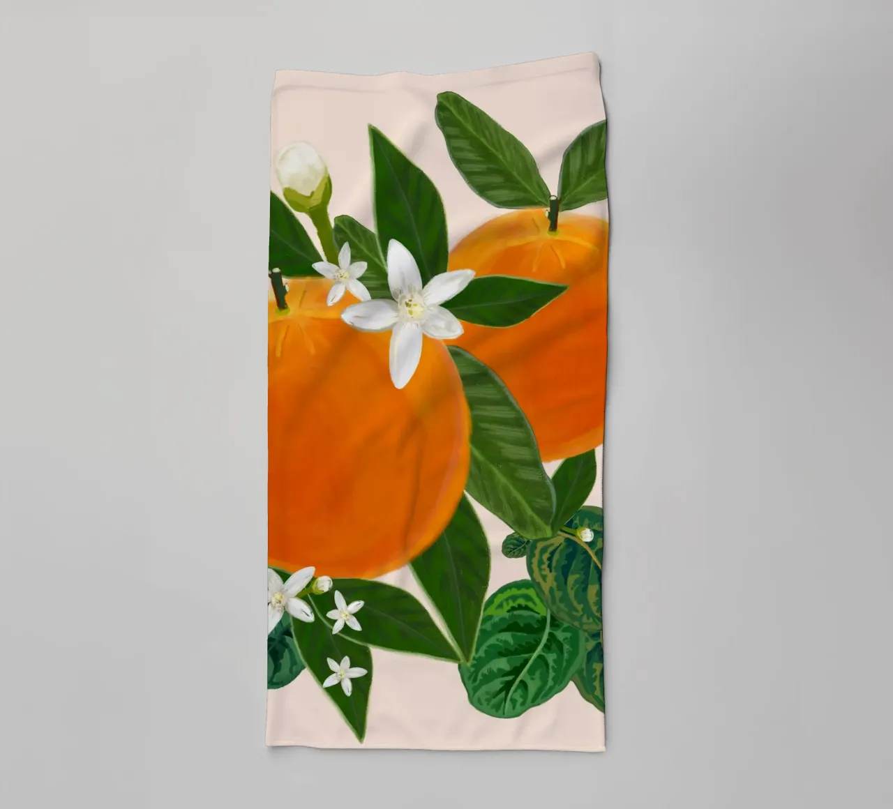 Arancio e fiori asciugamano da bagno da gulsengunel