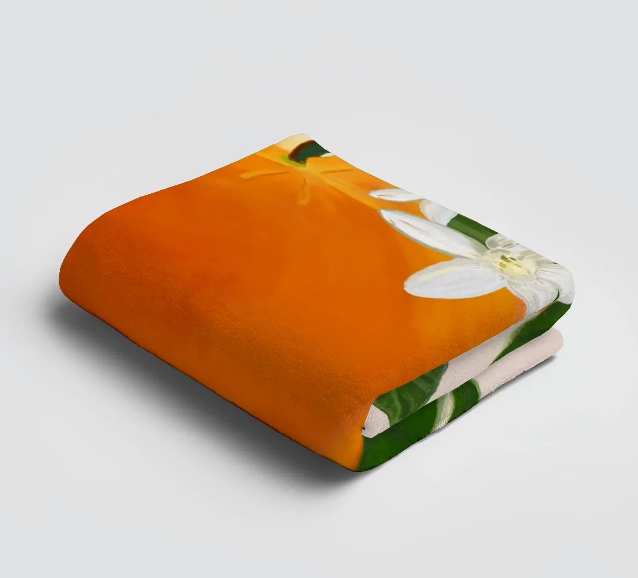 Arancio e fiori asciugamano da bagno da gulsengunel