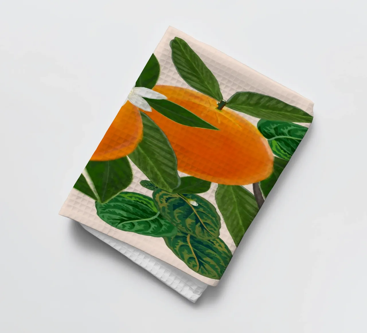 Arancio e fiori canovaccio da cucina da gulsengunel
