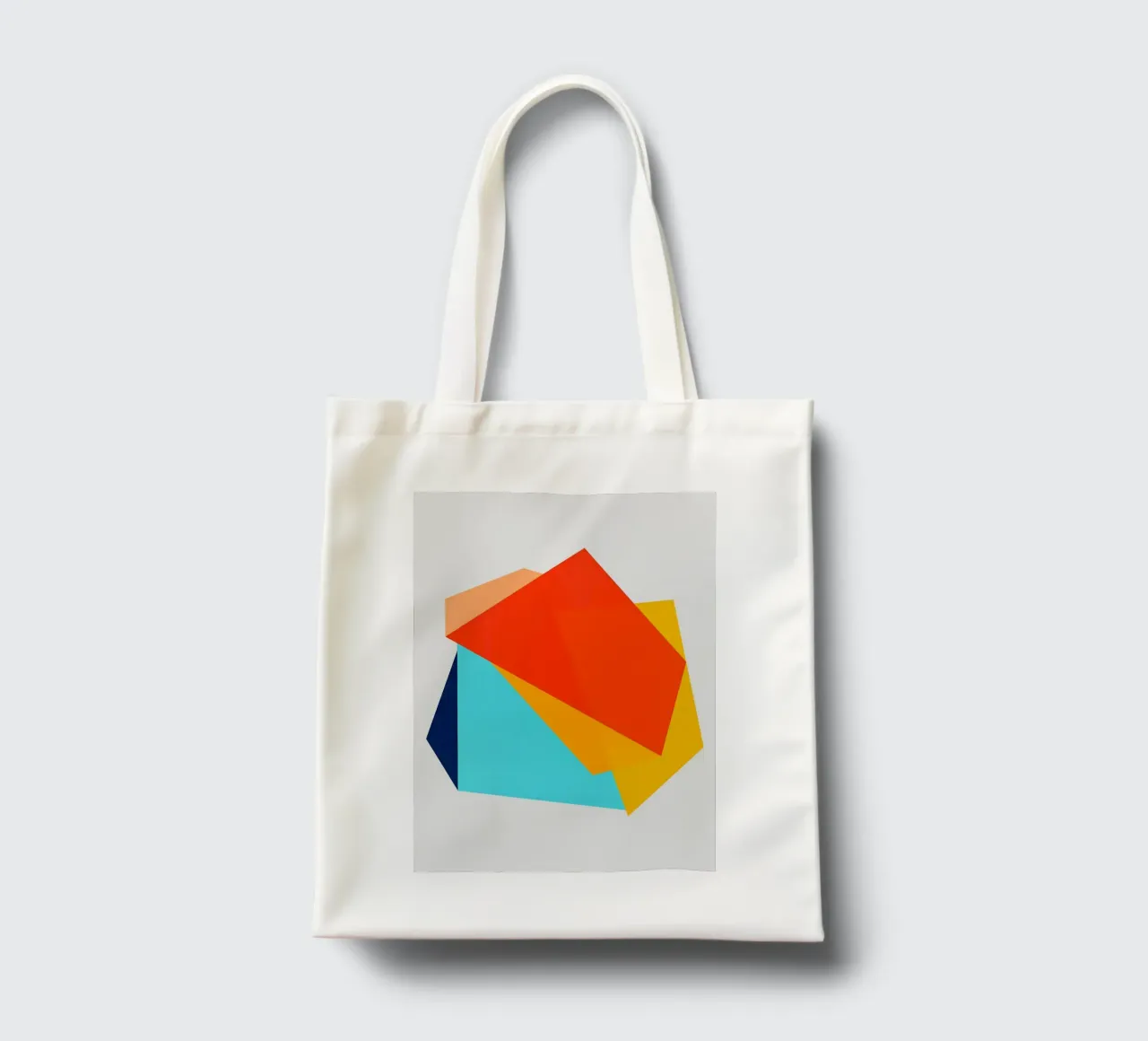 forme sovrapposte forme geometriche borsa in juta da Patrick M Gerber