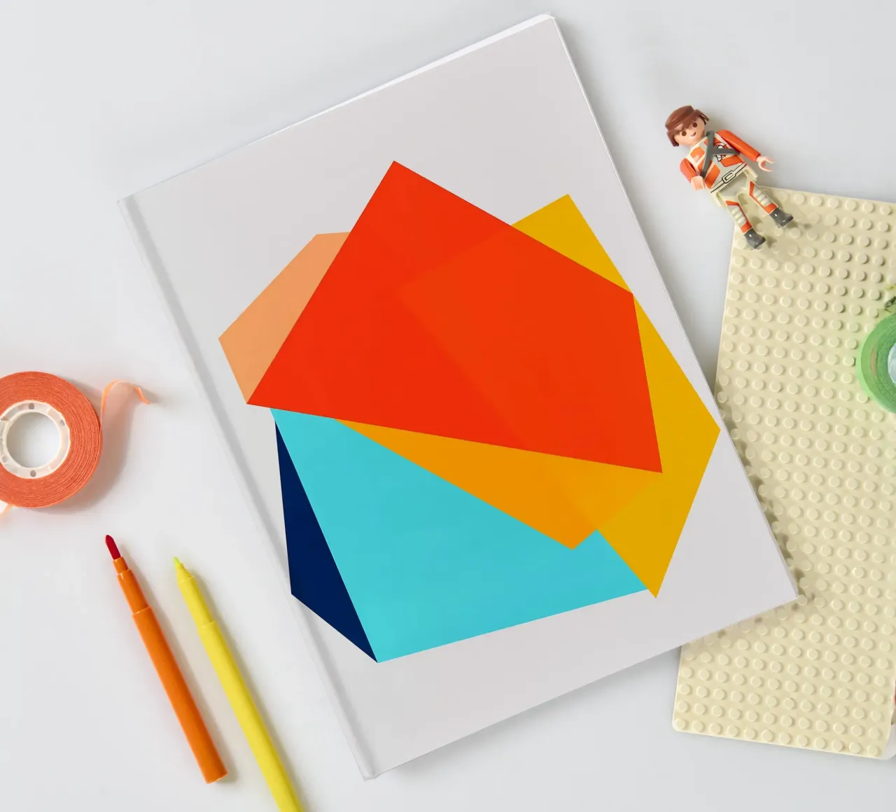 overlapping shapes geometric shapes notebook by Patrick M Gerber