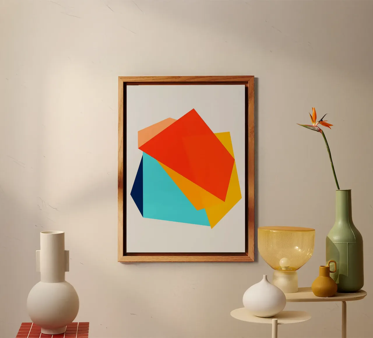 forme sovrapposte forme geometriche alluminio dibond con Cornice Artbox da Patrick M Gerber