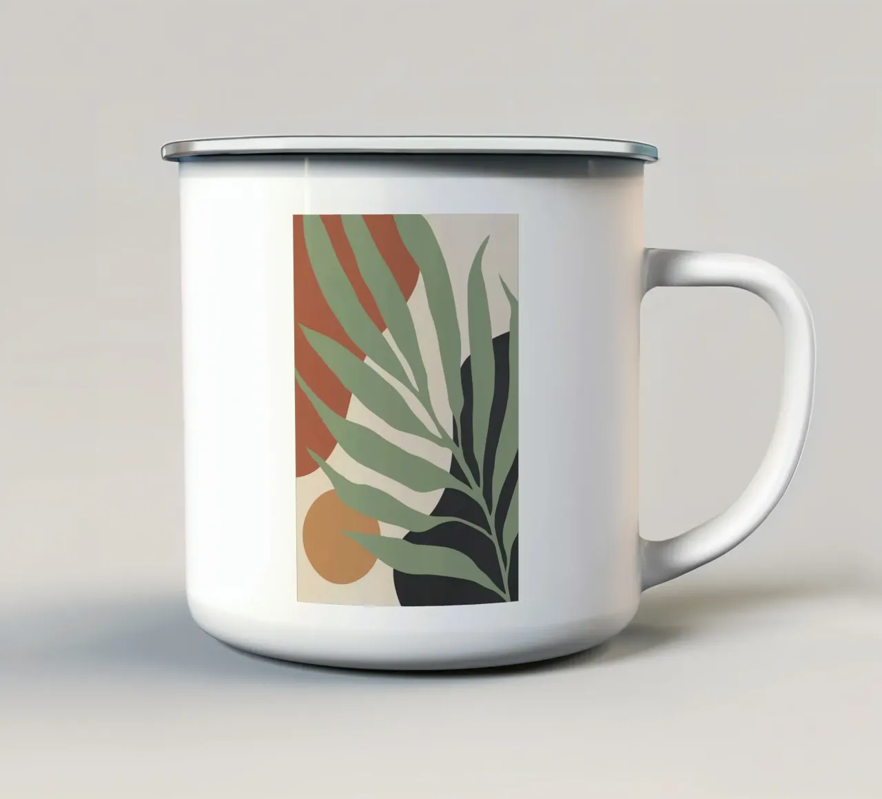 foglia fogliame pianta botanica tazza in smalto da Patrick M Gerber