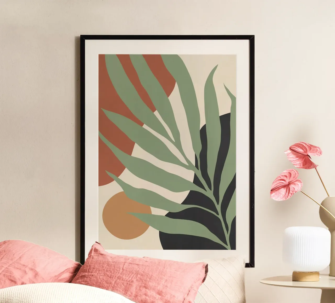 foglia fogliame pianta botanica poster con telaio in plastica da Patrick M Gerber