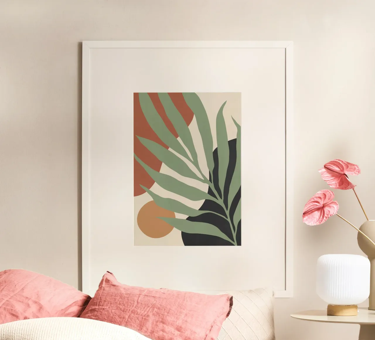 foglia fogliame pianta botanica poster con telaio in plastica da Patrick M Gerber