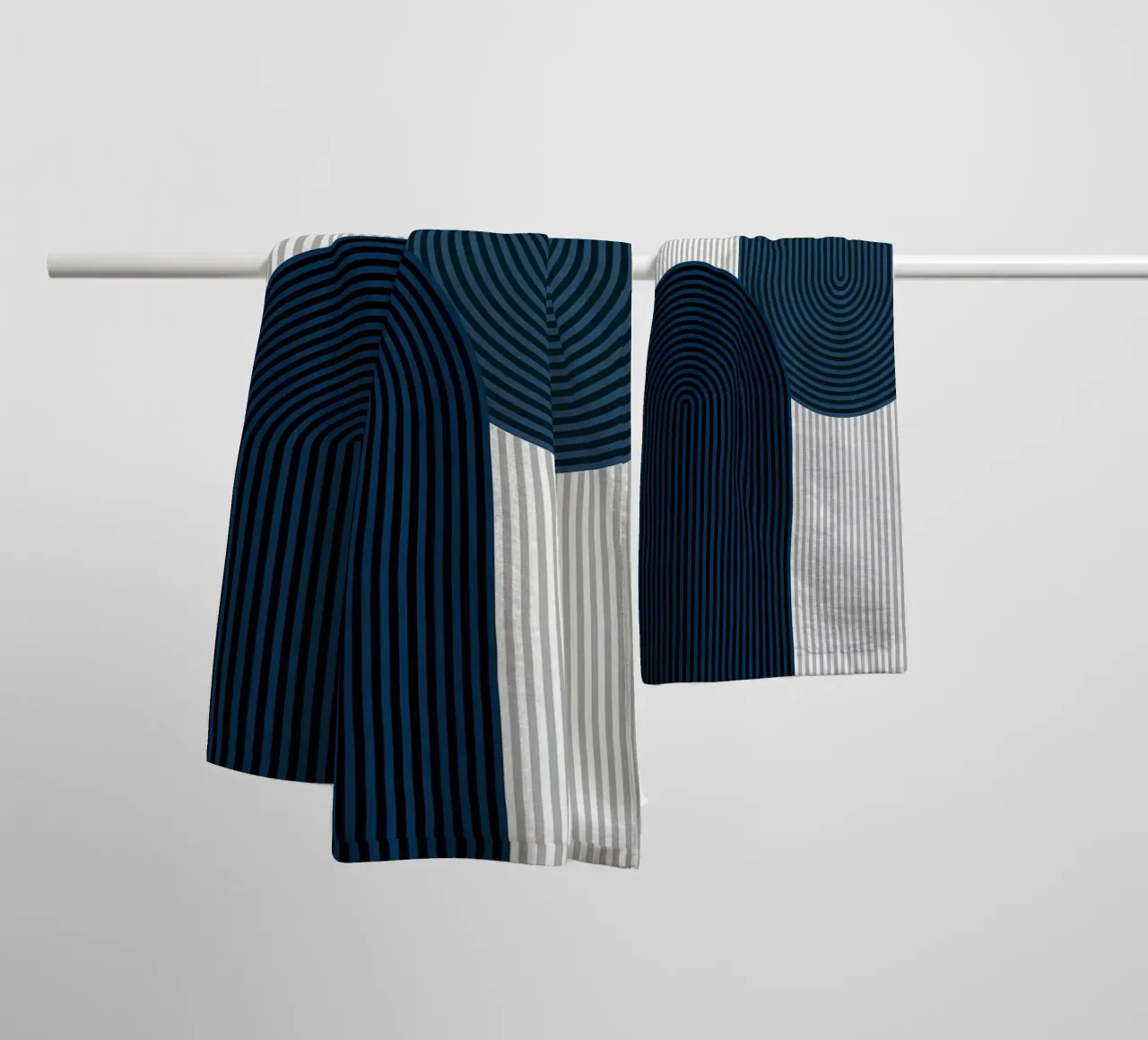 stripes rounded-rectangle vertical-stripes towel by Patrick M Gerber