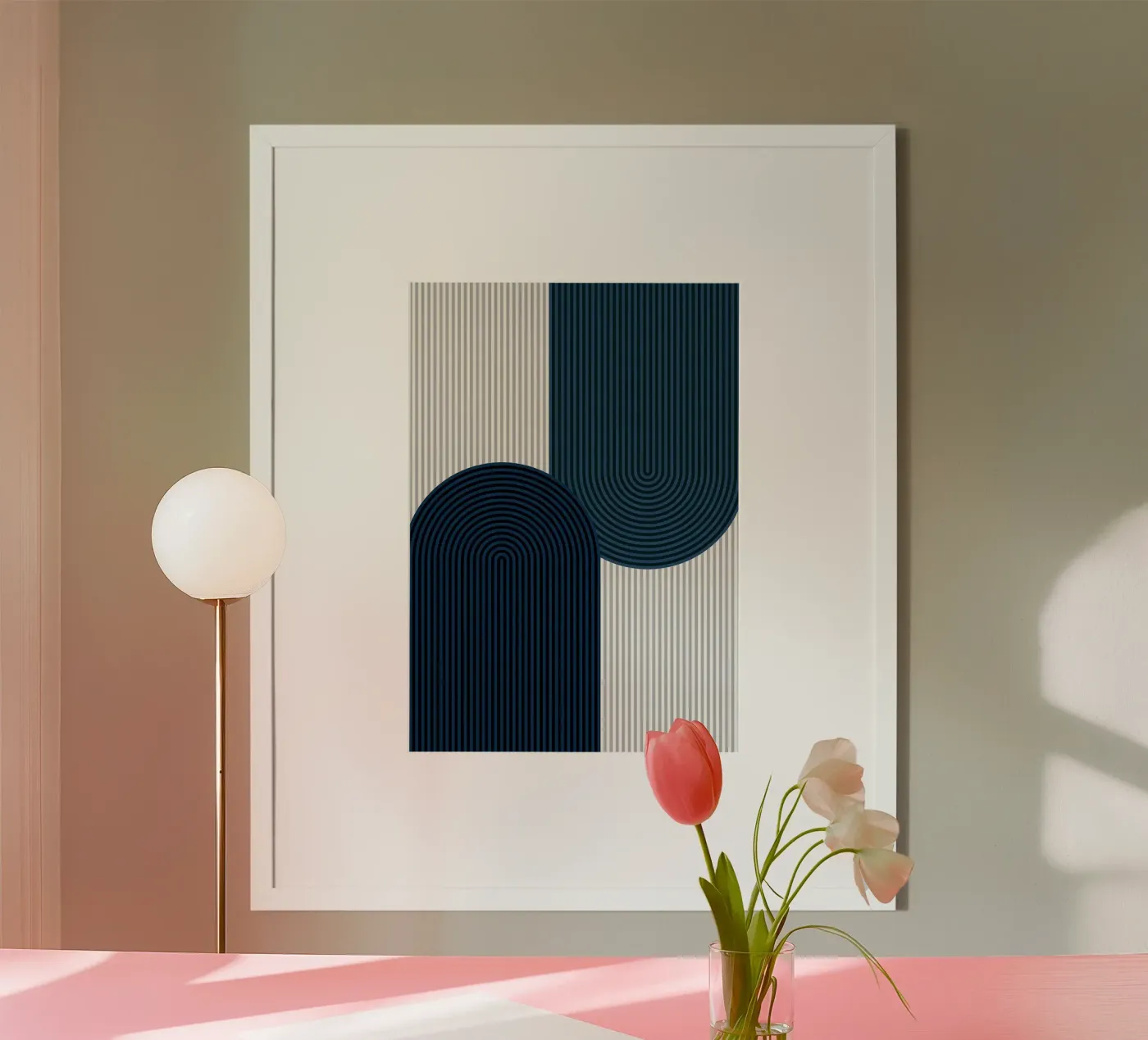 stripes rounded-rectangle vertical-stripes poster by Patrick M Gerber