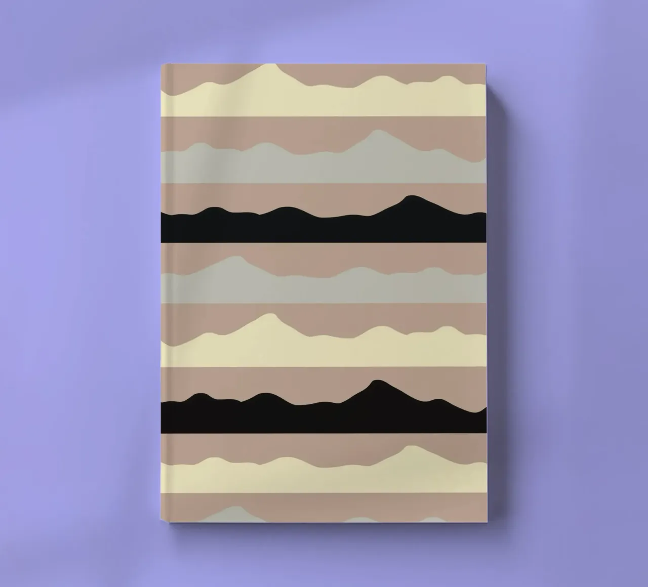 Mountains horizon pattern 02 notebook by Little Dean