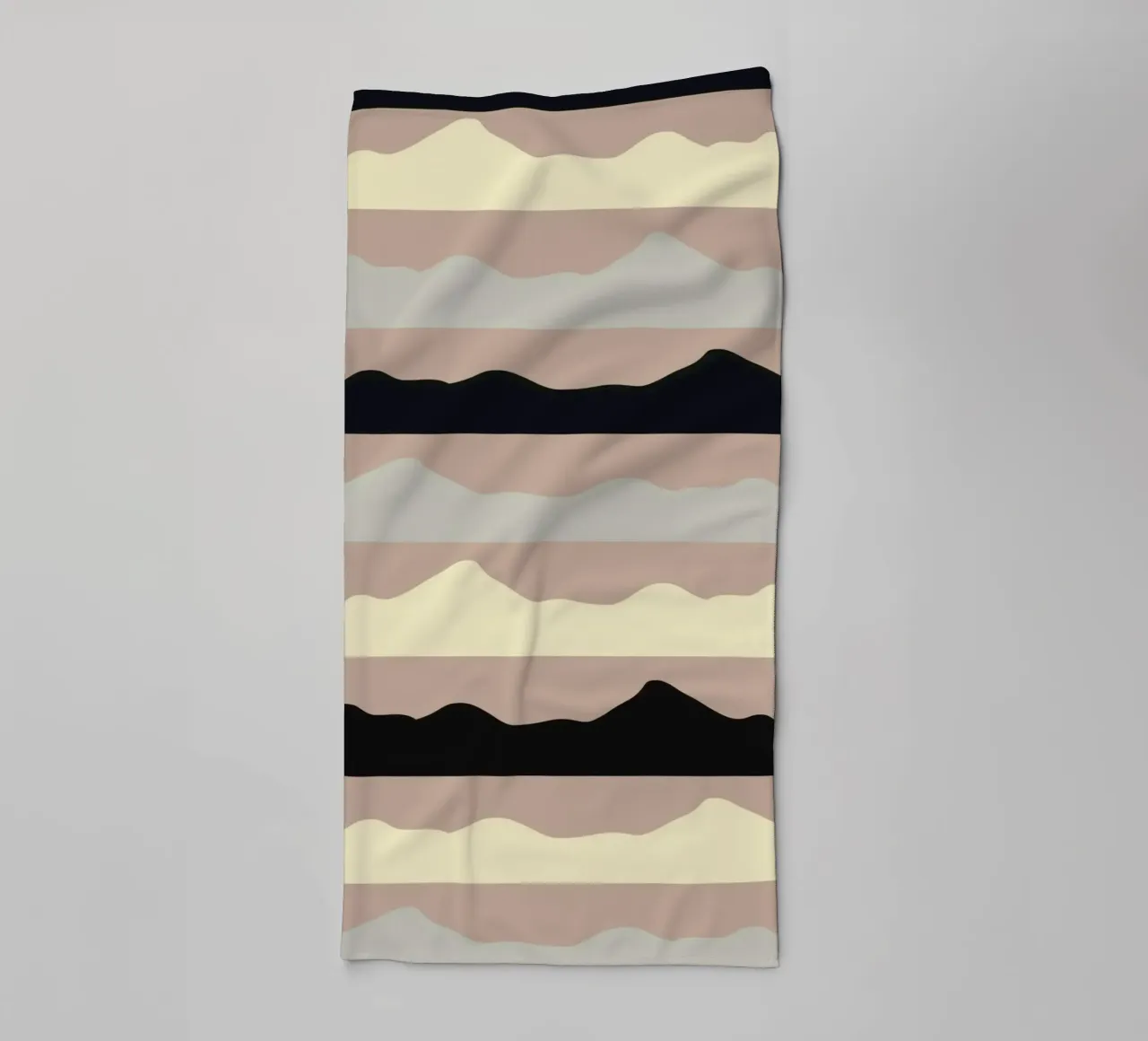 Mountains horizon pattern 02 towel by Little Dean