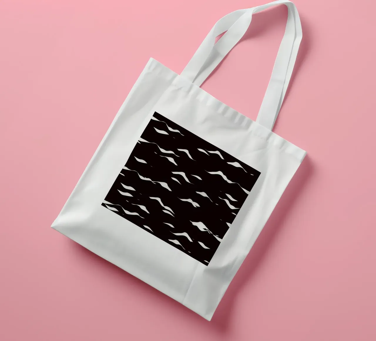 Waves pattern tote bag by Little Dean