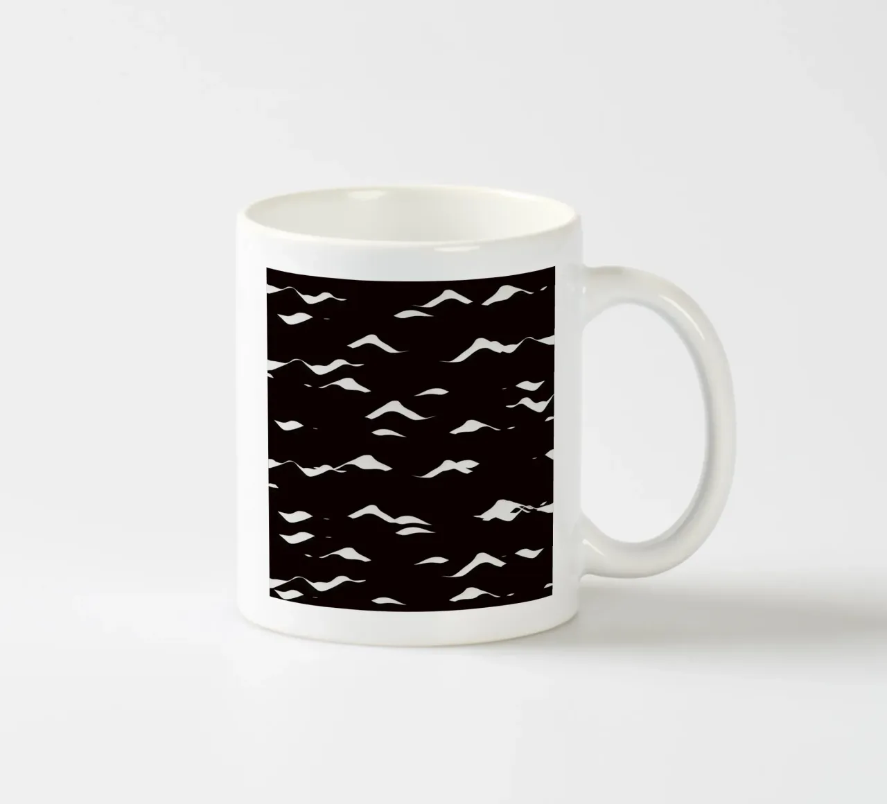 Waves pattern ceramic mug by Little Dean
