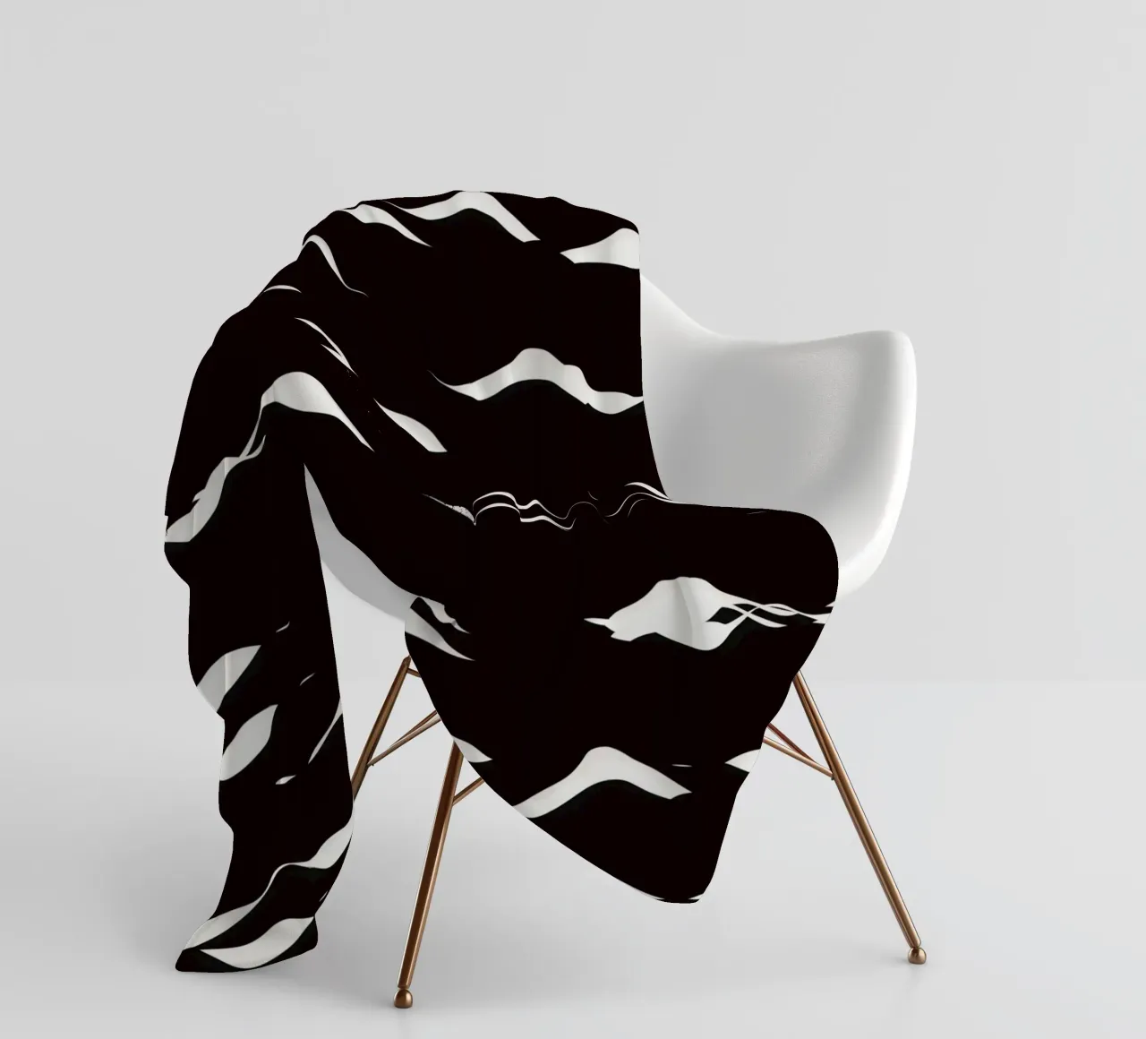 Waves pattern fleece blanket by Little Dean