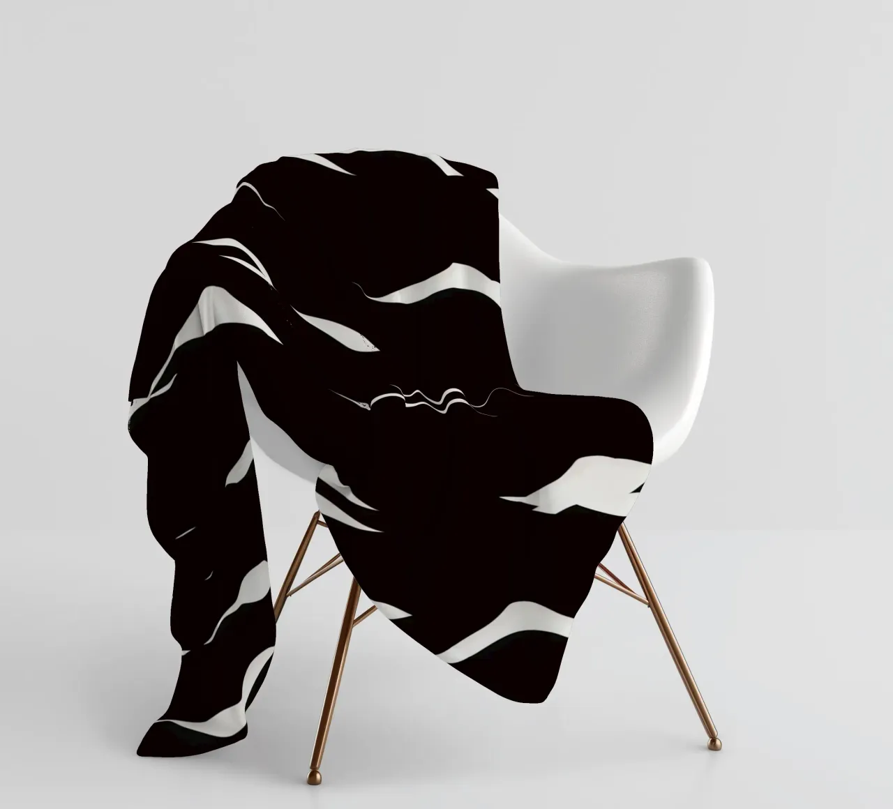 Waves pattern fleece blanket by Little Dean