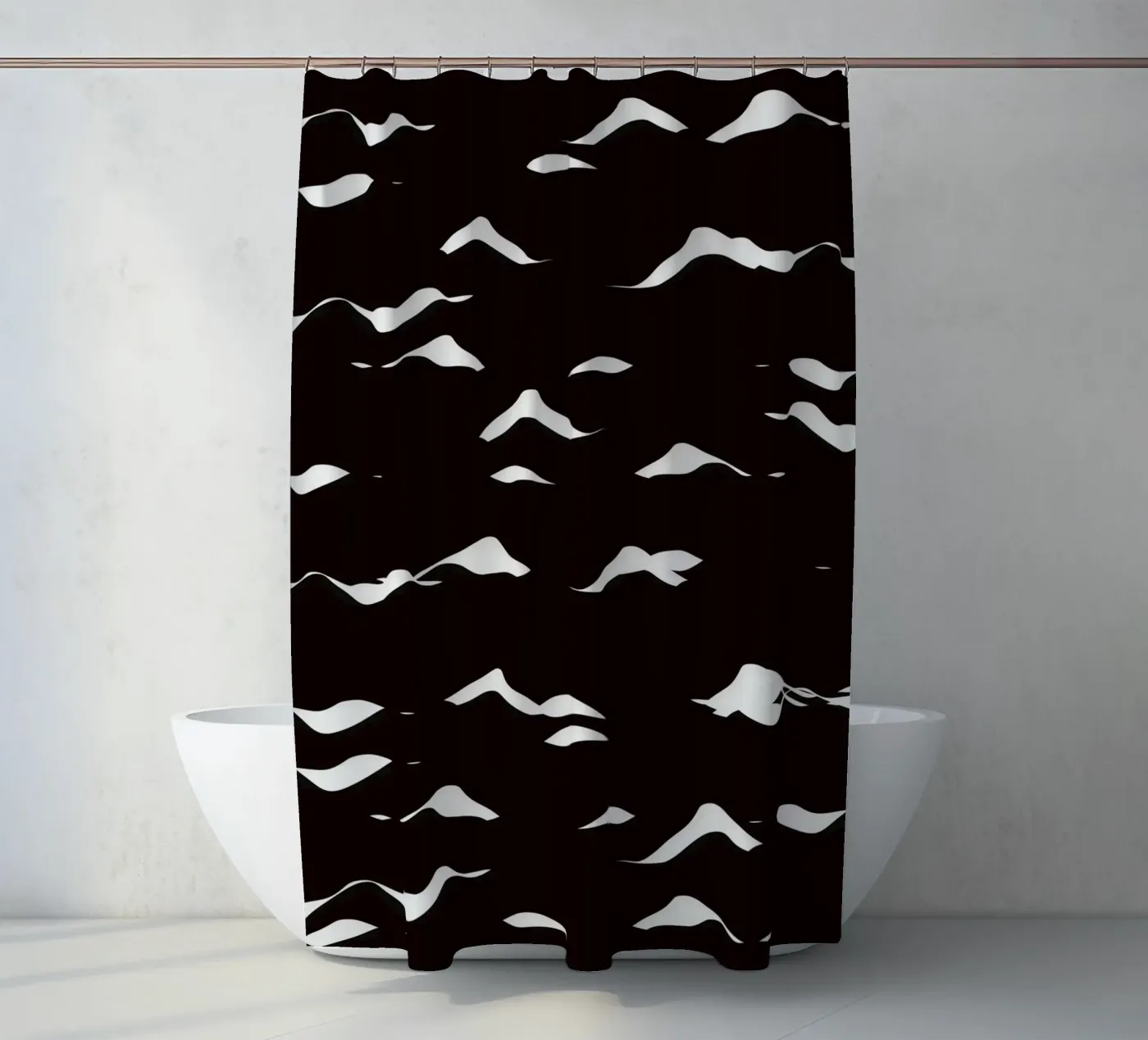 Motif des vagues rideau de douche de Little Dean