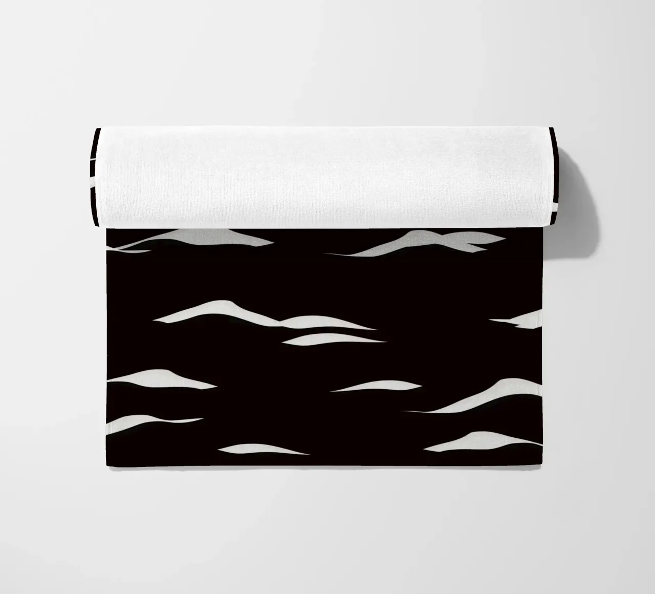 Waves pattern beach towel by Little Dean