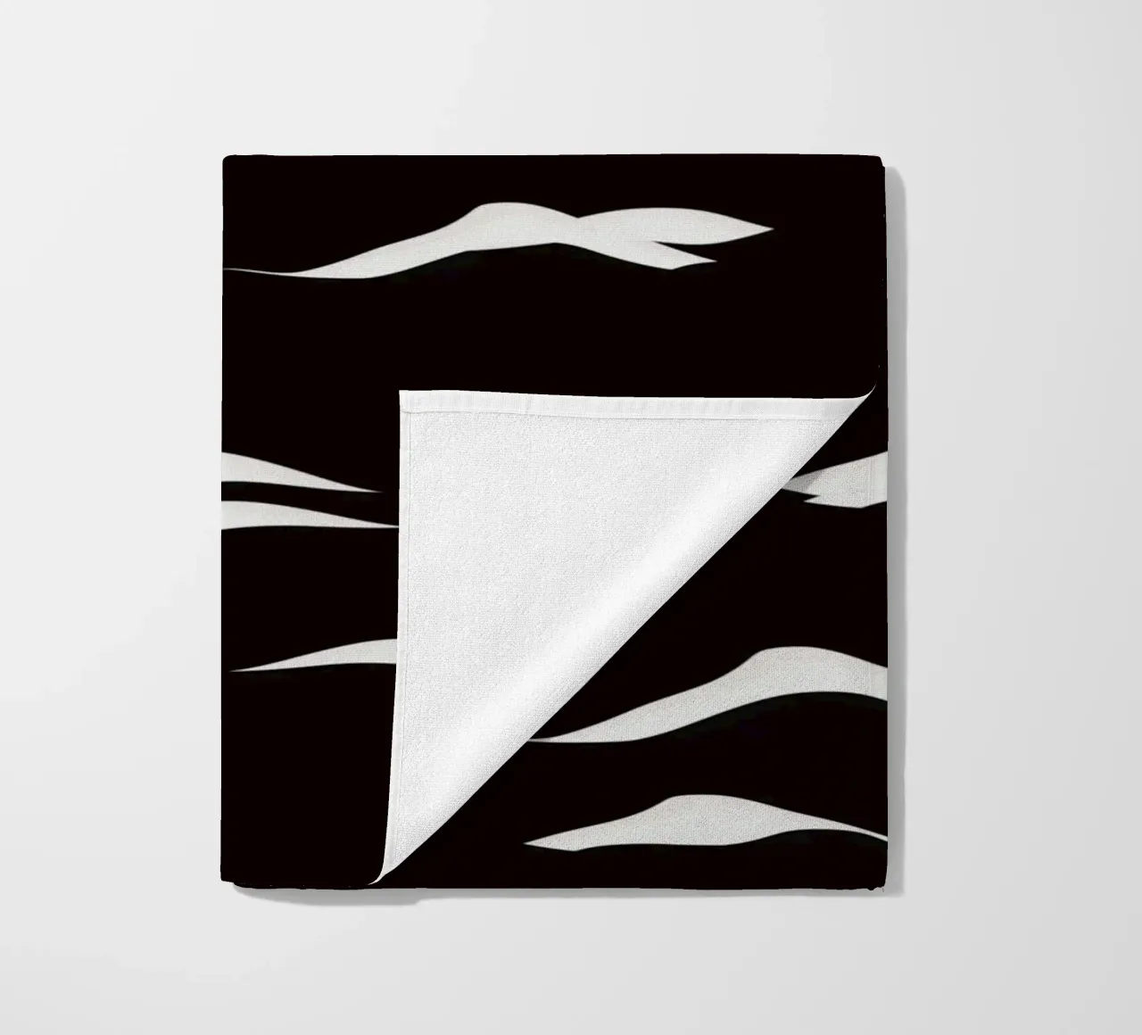 Waves pattern beach towel by Little Dean