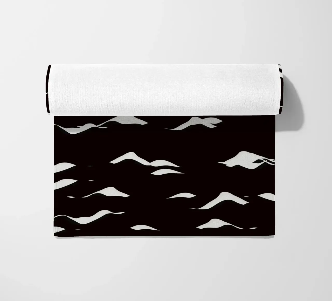 Waves pattern beach towel by Little Dean