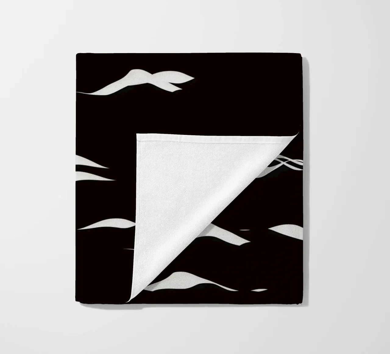 Waves pattern beach towel by Little Dean