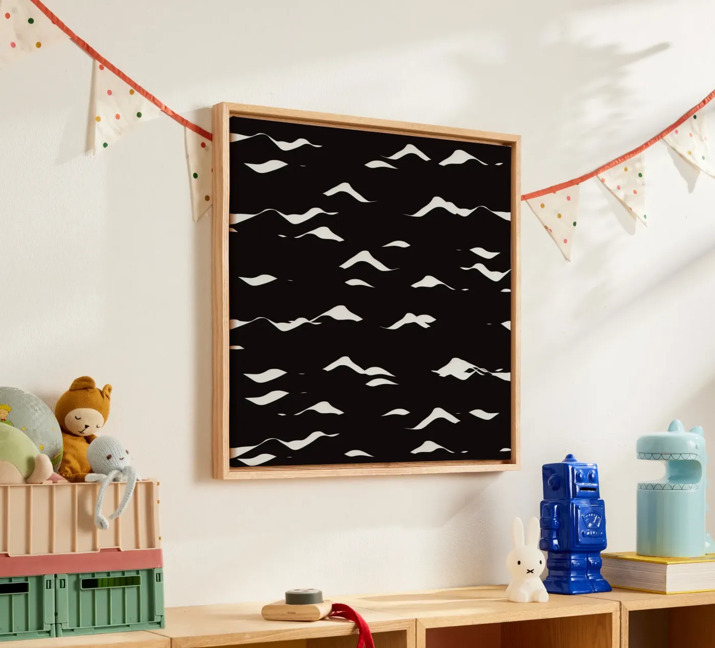 Golven patroon canvas van Little Dean