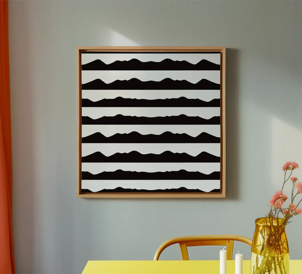 Mountains horizon pattern 03 canvas by Little Dean