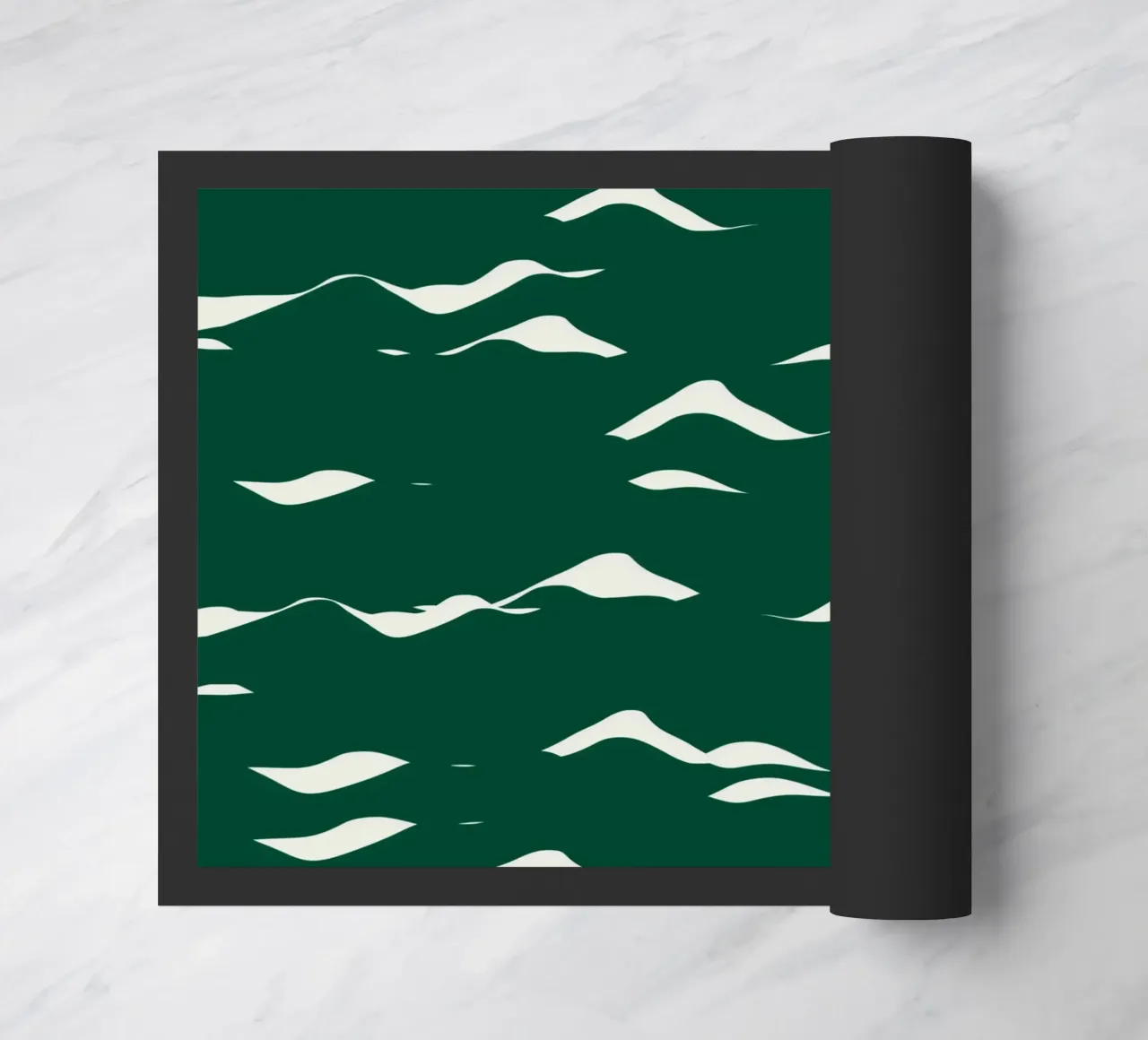 Waves pattern 02 doormat by Little Dean