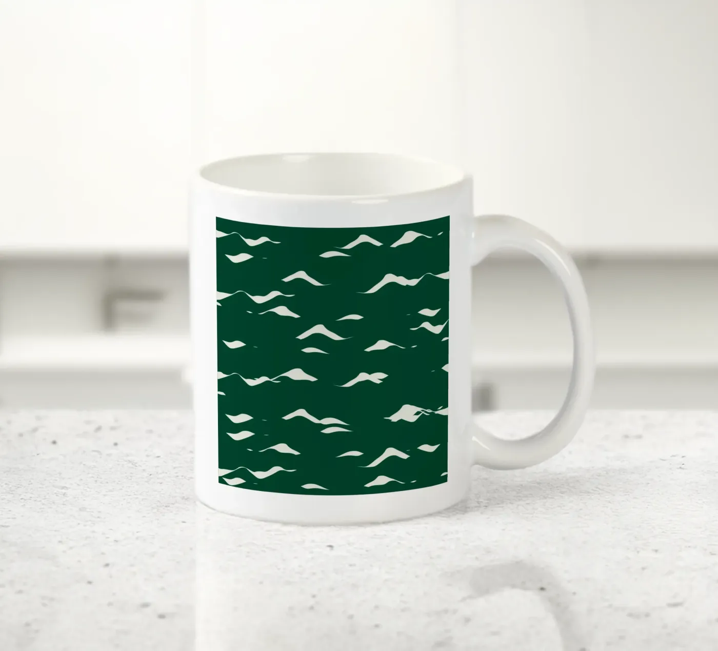 Waves pattern 02 Keramik Tasse von Little Dean