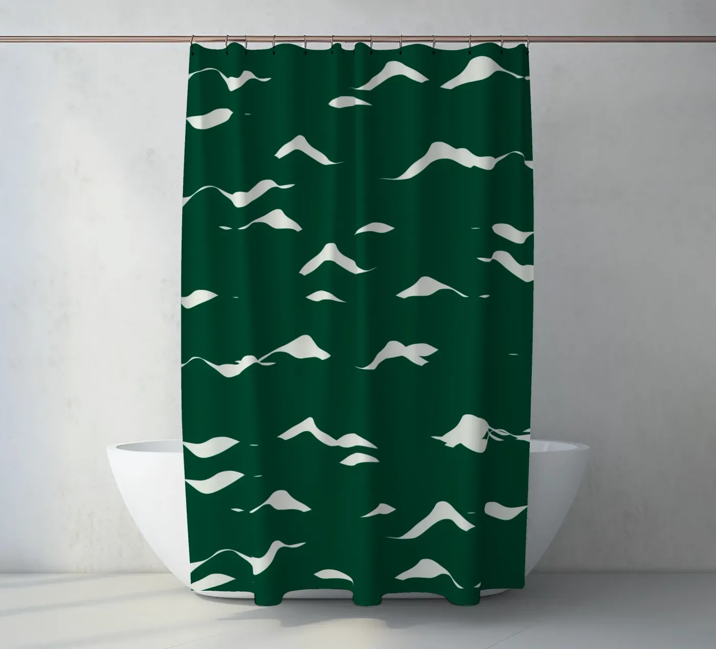 Waves pattern 02 shower curtain by Little Dean