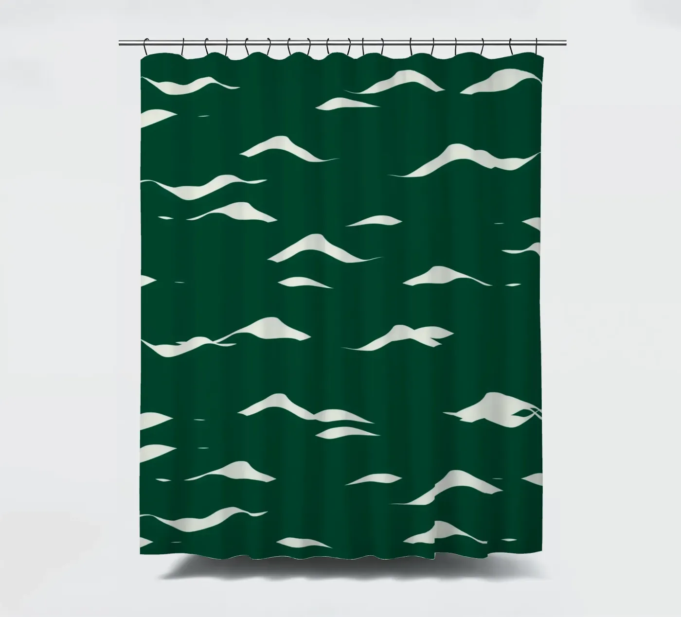 Waves pattern 02 shower curtain by Little Dean