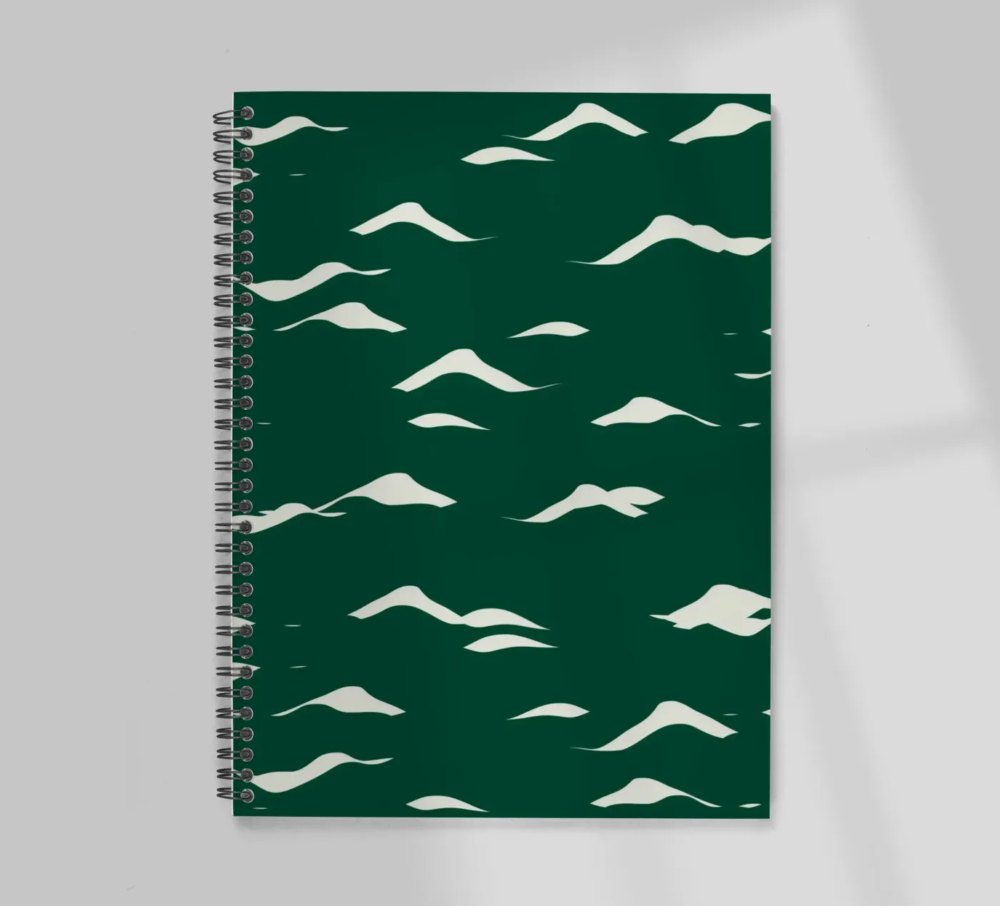 Waves pattern 02 spiral notebook by Little Dean