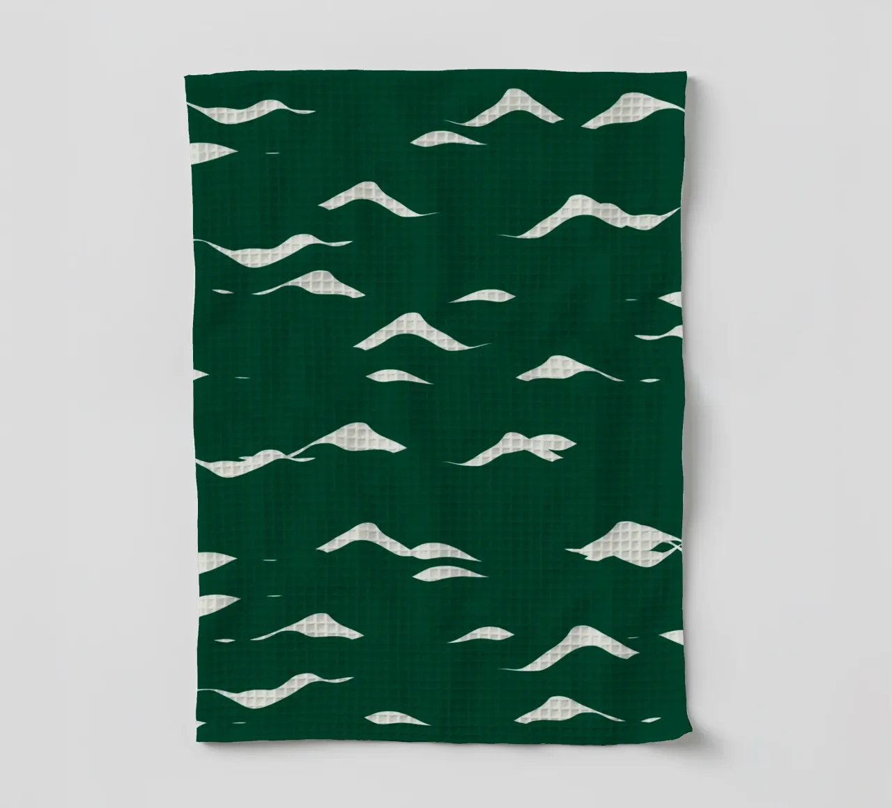 Waves pattern 02 tea towel by Little Dean