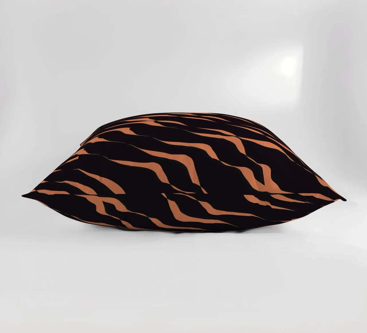 Waves pattern 03 decorative cushion by Little Dean