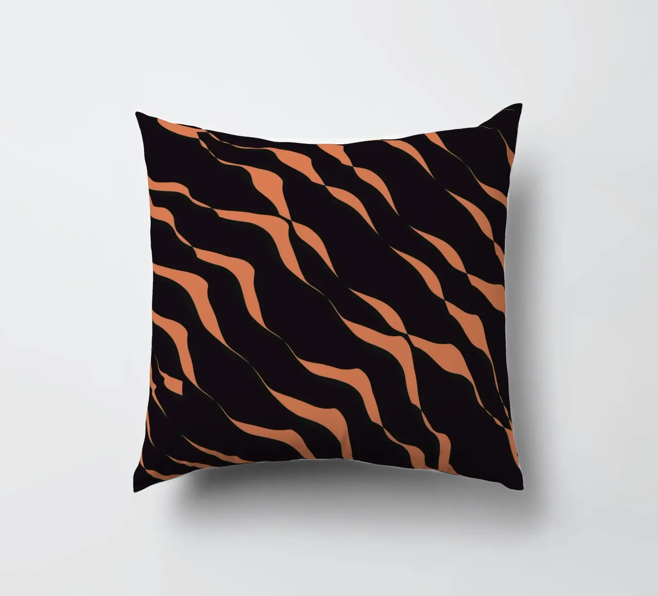 Waves pattern 03 decorative cushion by Little Dean