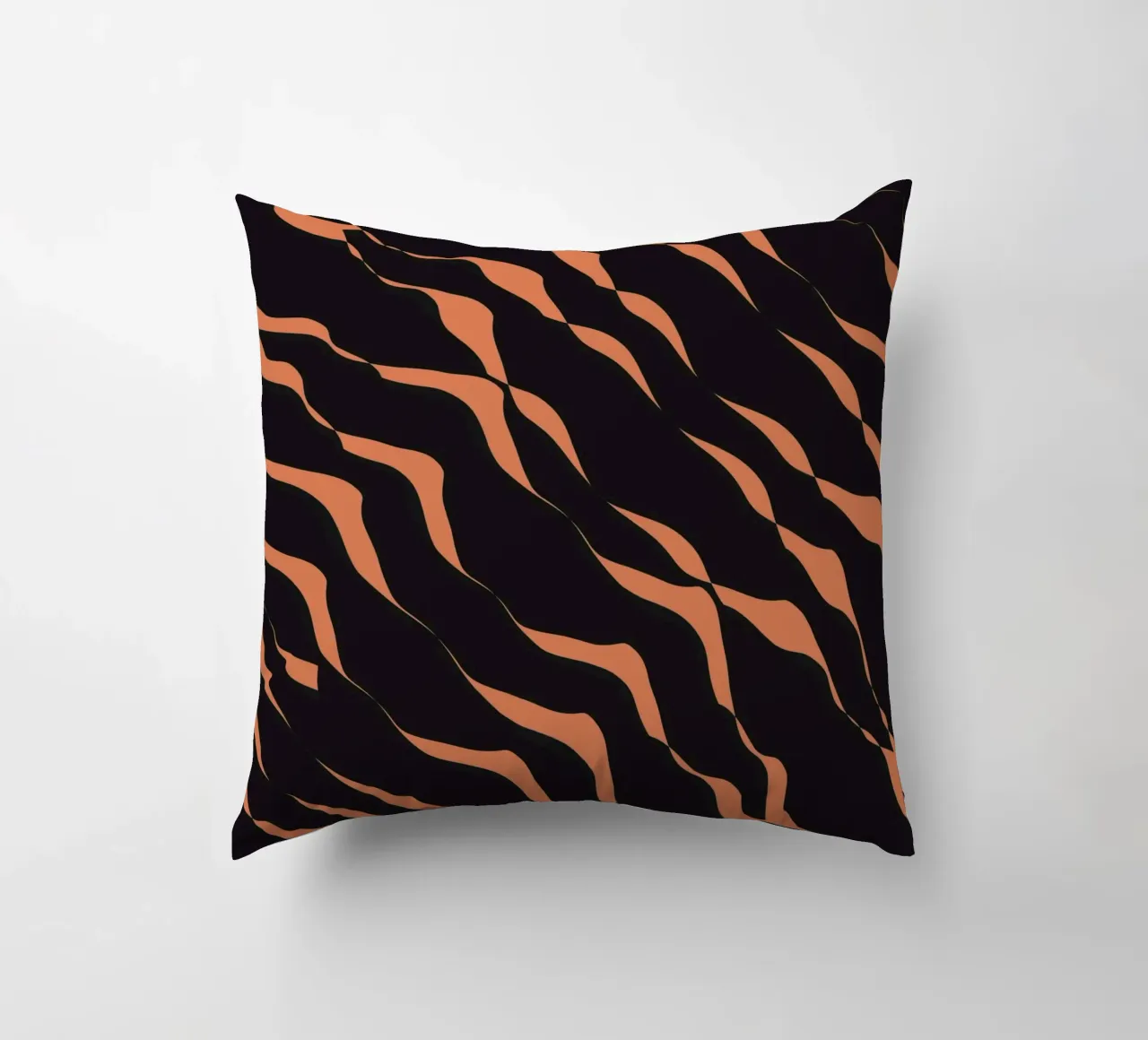 Waves pattern 03 decorative cushion by Little Dean