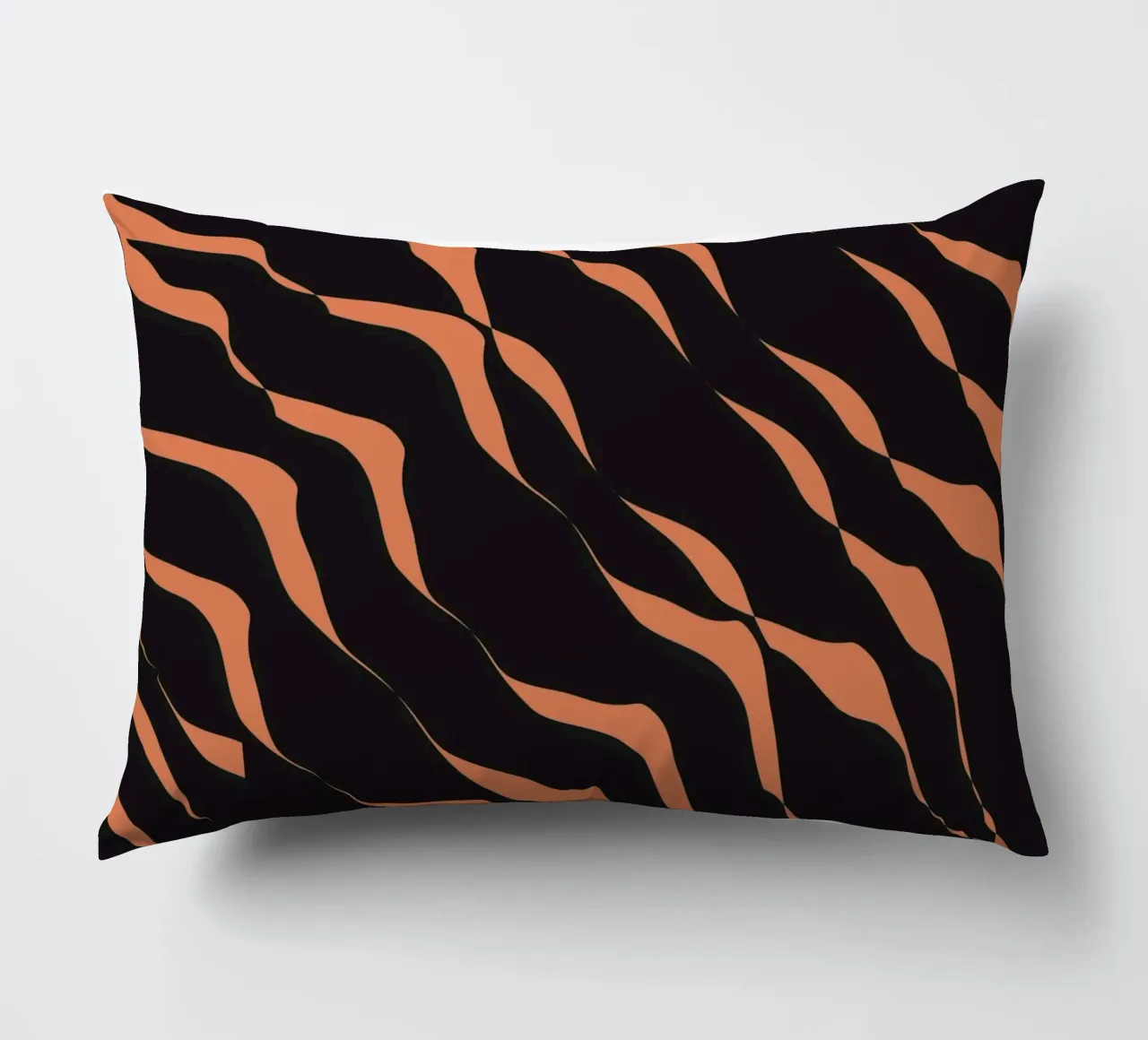 Waves pattern 03 decorative cushion by Little Dean