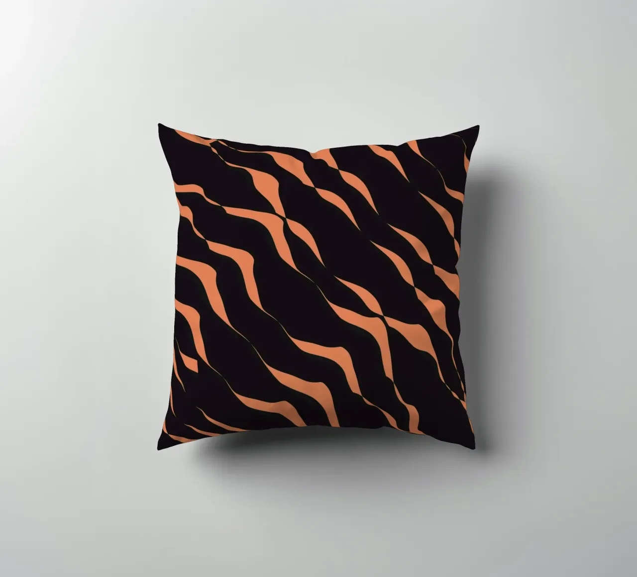 Waves pattern 03 decorative cushion by Little Dean