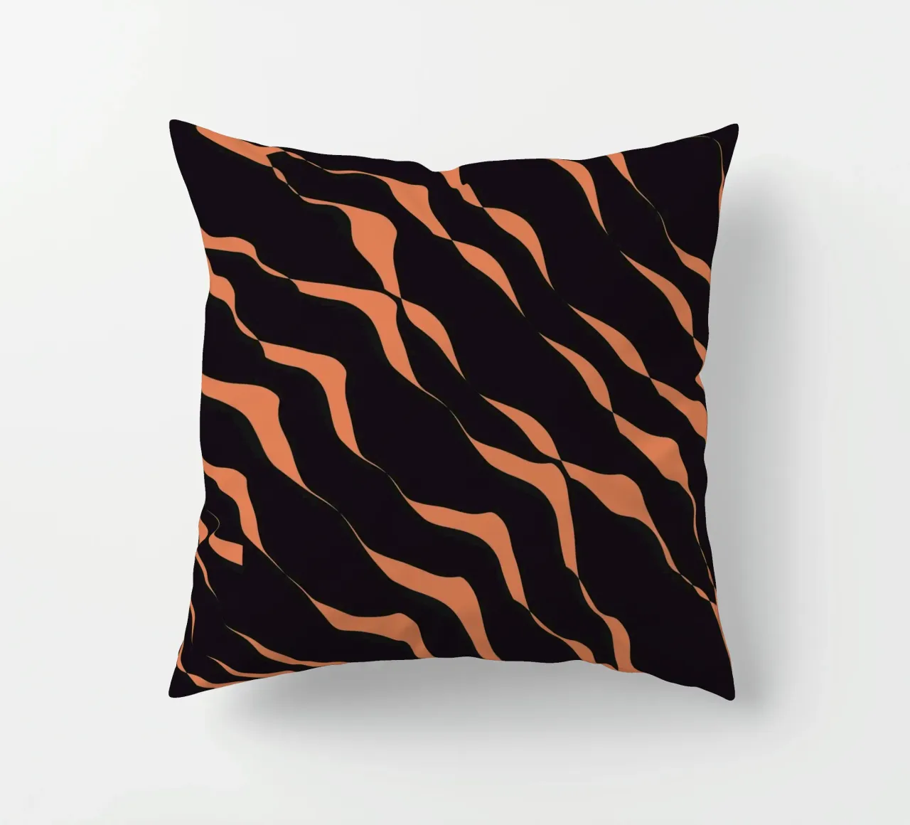 Waves pattern 03 decorative cushion by Little Dean