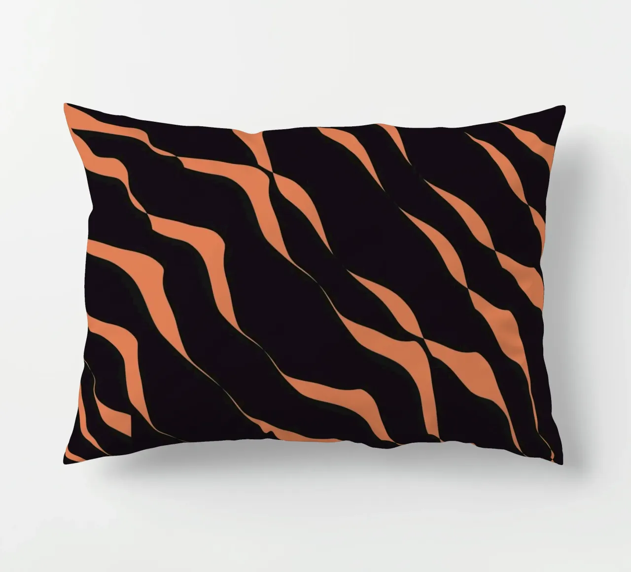 Waves pattern 03 decorative cushion by Little Dean